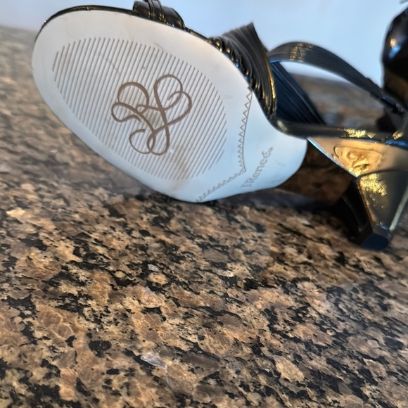 J. Renewals black and silver High Heeled Sandals EUC 8.5 - Picture 6 of 12